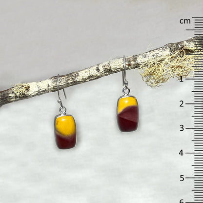 Rectangle Mookaite Jasper Earrings