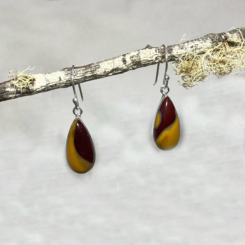 Teardrop Mookaite Jasper Earrings