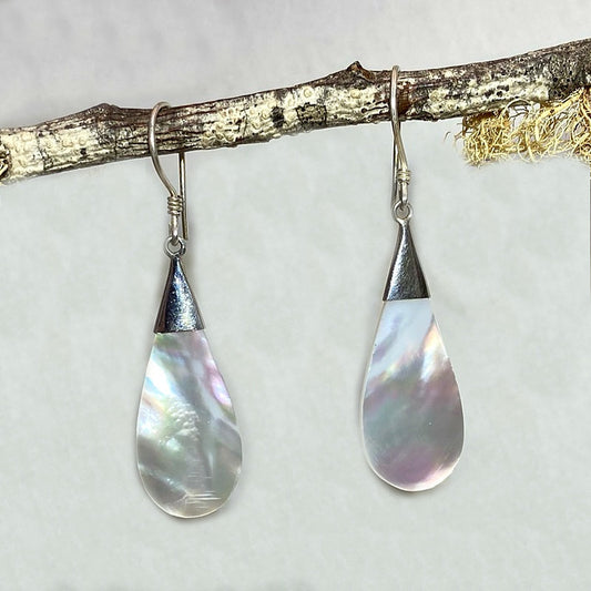 Teardrop Mother Of Pearl Earrings