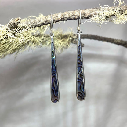 Long Paua Shell Earrings