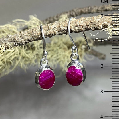 Round Ruby Earrings