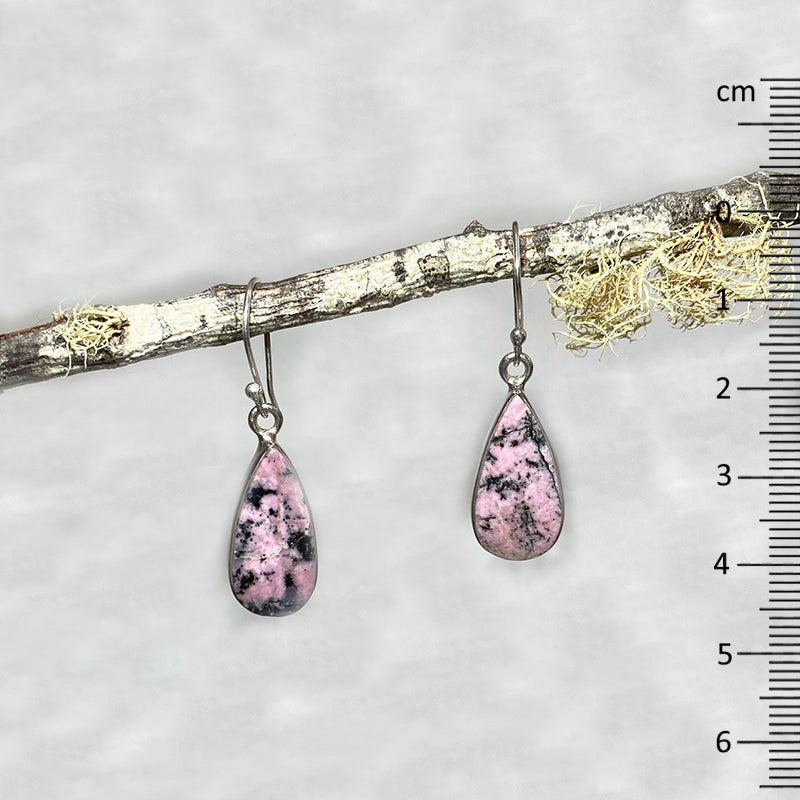 Teardrop Rhodonite Earrings