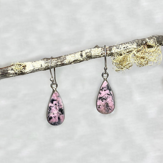 Teardrop Rhodonite Earrings