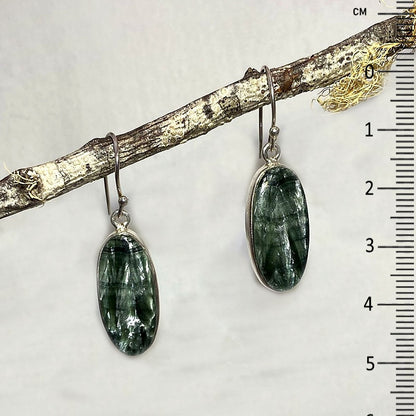 Oval Seraphinite Earrings
