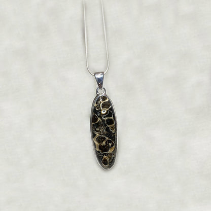 Oval Turitella Agate/ Jasper Pendant