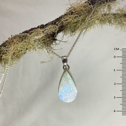 Teardrop Rainbow Moonstone Pendant