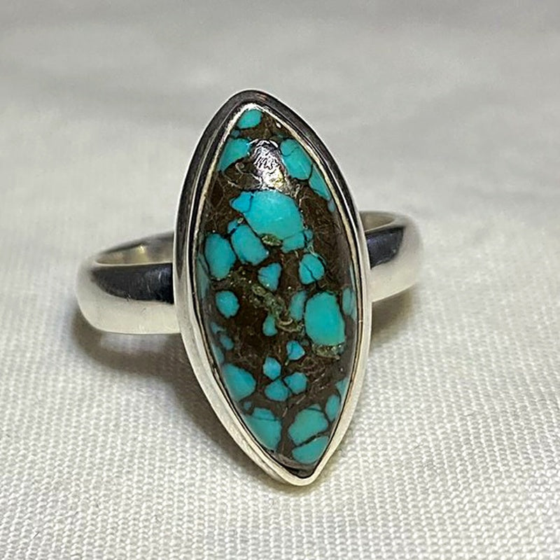 Marquese Tibetan Turquoise Ring- Size 7