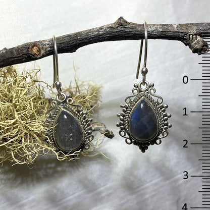 Labradorite Teardrop Earrings