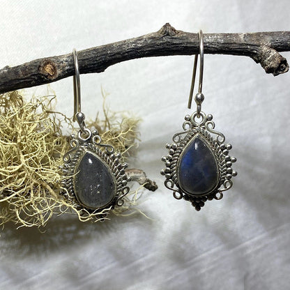 Labradorite Teardrop Earrings