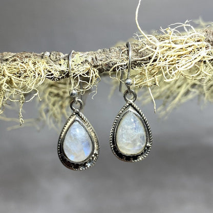 Teardrop Moonstone Earrings