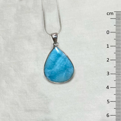 Teardrop Larimar Pendant