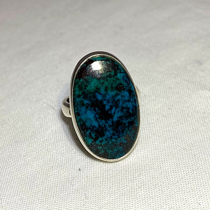 Oval Azurite Ring- Size 7