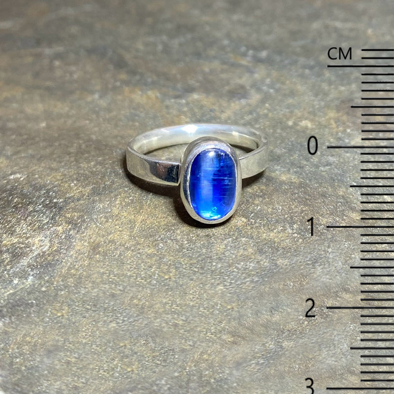 Oval Blue Kyanite Ring- Size 8