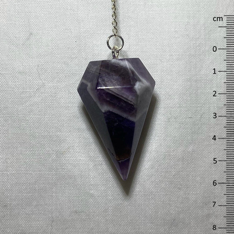 Chevron Amethyst Pendulum