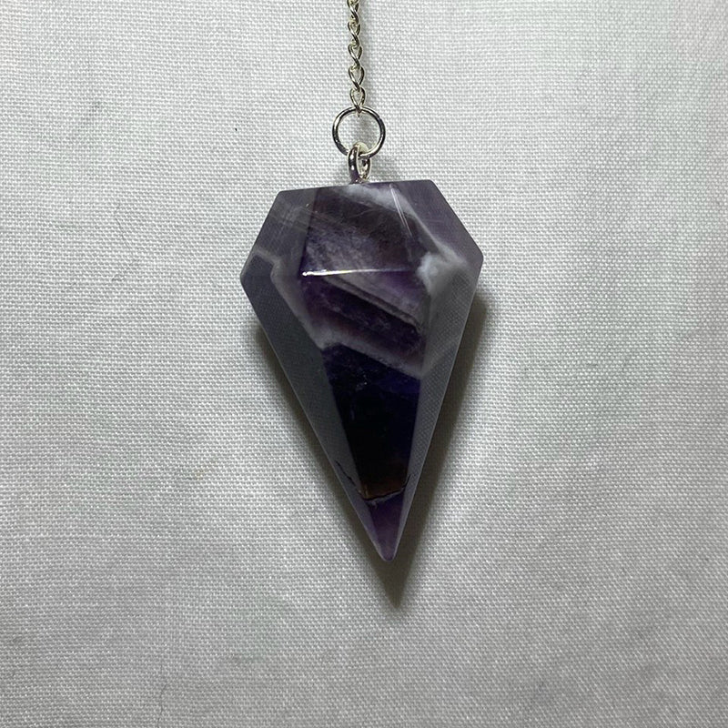 Chevron Amethyst Pendulum