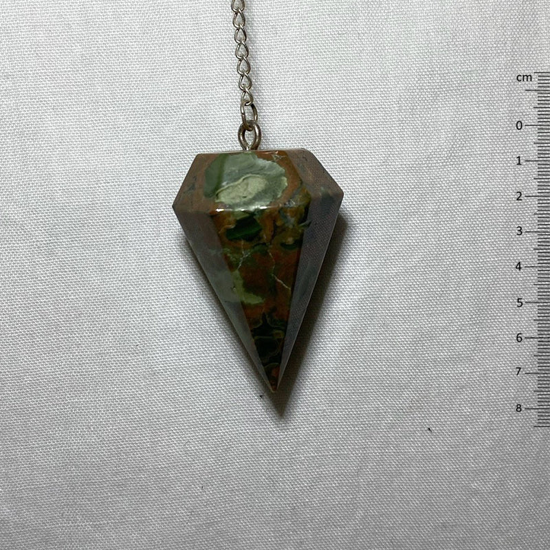 Rainforest Jasper Pendulum