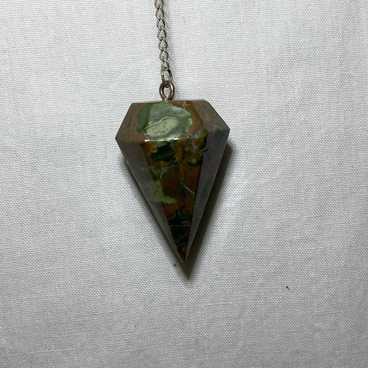 Rainforest Jasper Pendulum