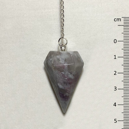 Rubellite In Quartz Pendulum