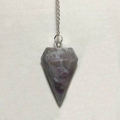 Rubellite In Quartz Pendulum