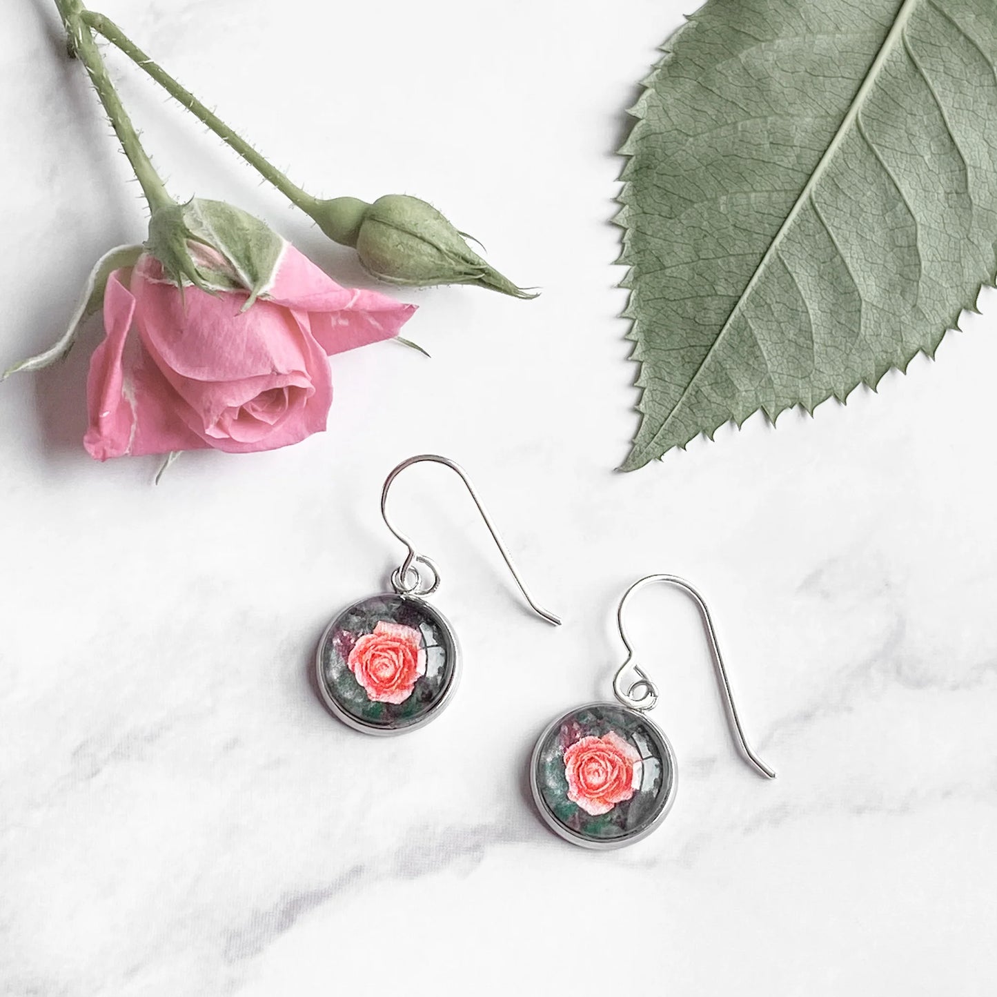 Myrtle & Me Rose - Drop Earrings