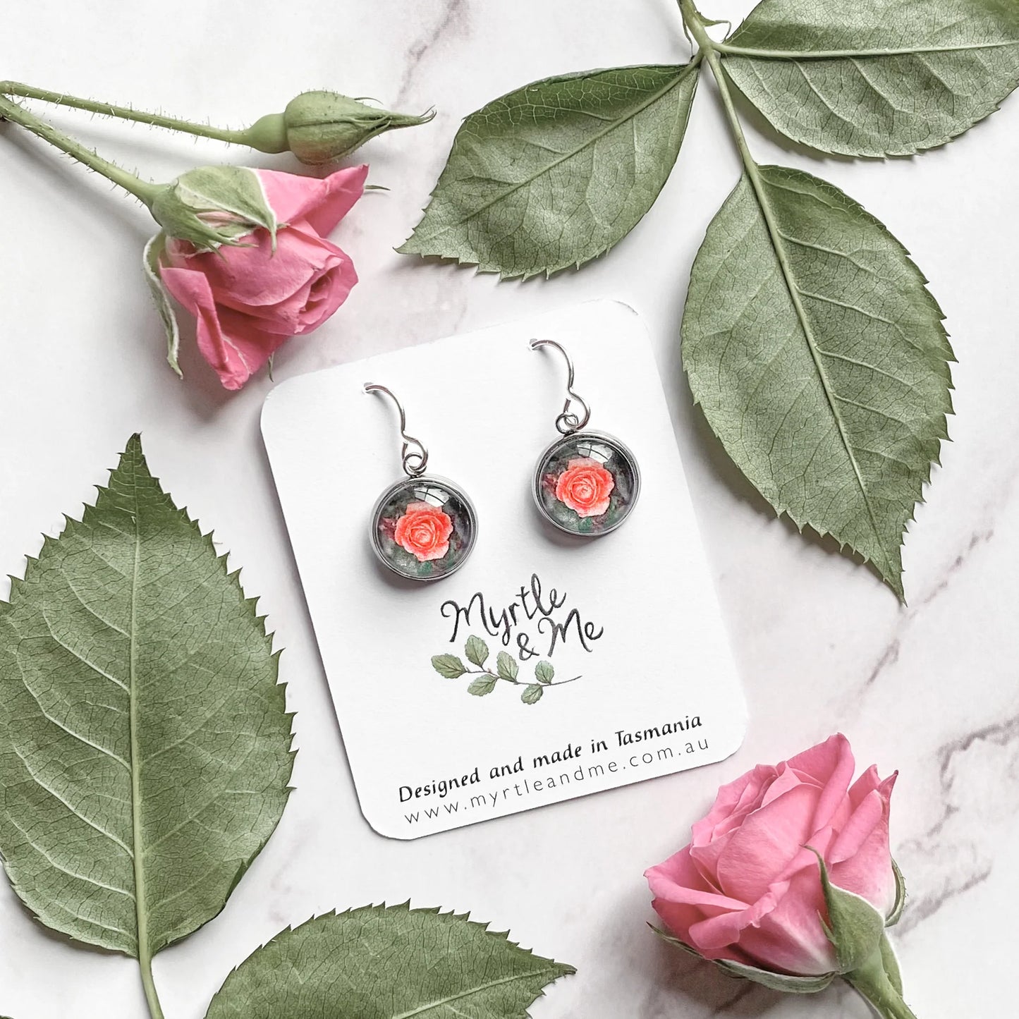 Myrtle & Me Rose - Drop Earrings