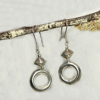 Ornate Hilltribe Silver Earrings