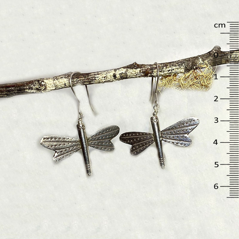 Dragonfly Hilltribe Silver Earrings
