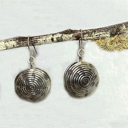 Ornate Hilltribe Silver Earrings