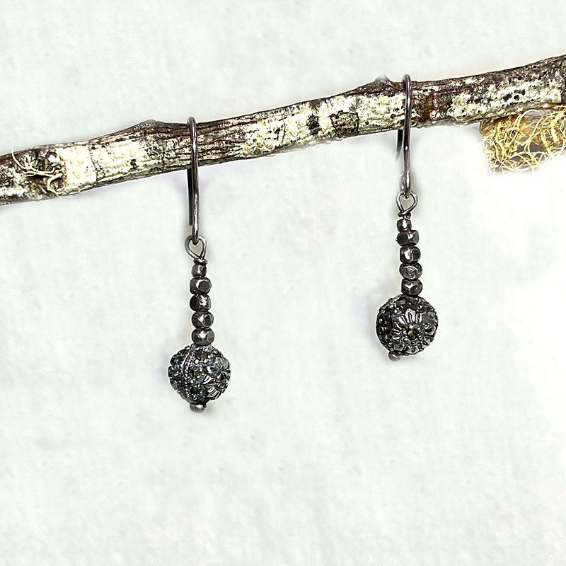 Sterling Silver Marcasite Earrings