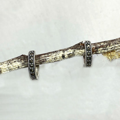 Marcasite Hoop Earrings