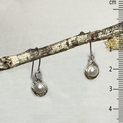Round Pearl Earrings