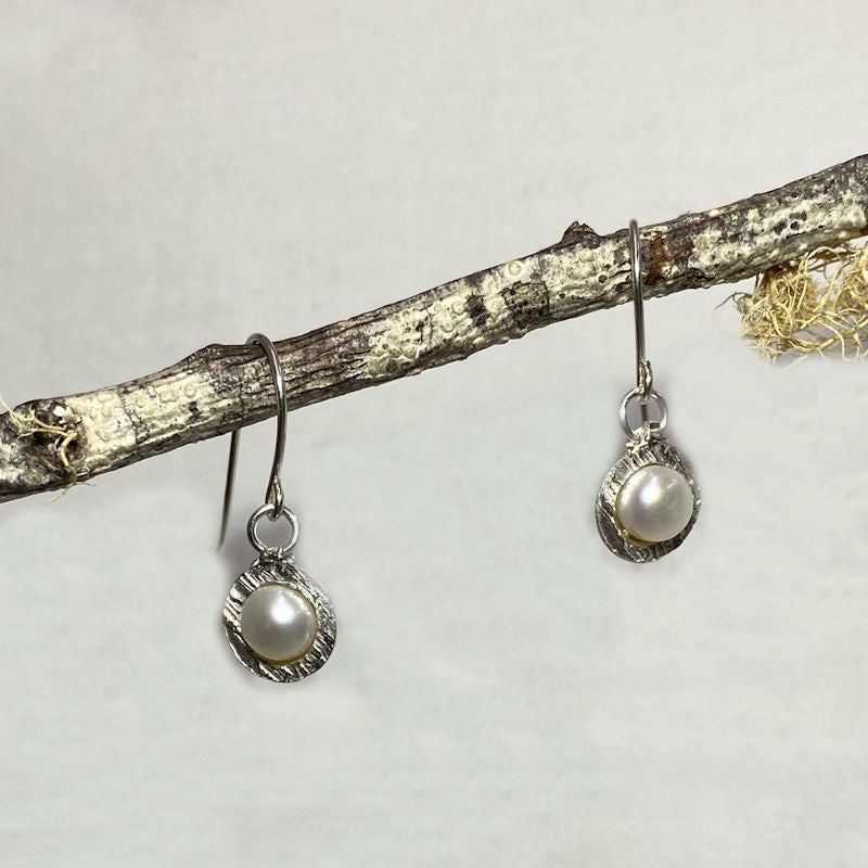 Round Pearl Earrings