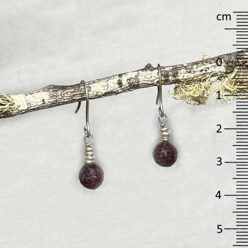 Round Ruby Earrings