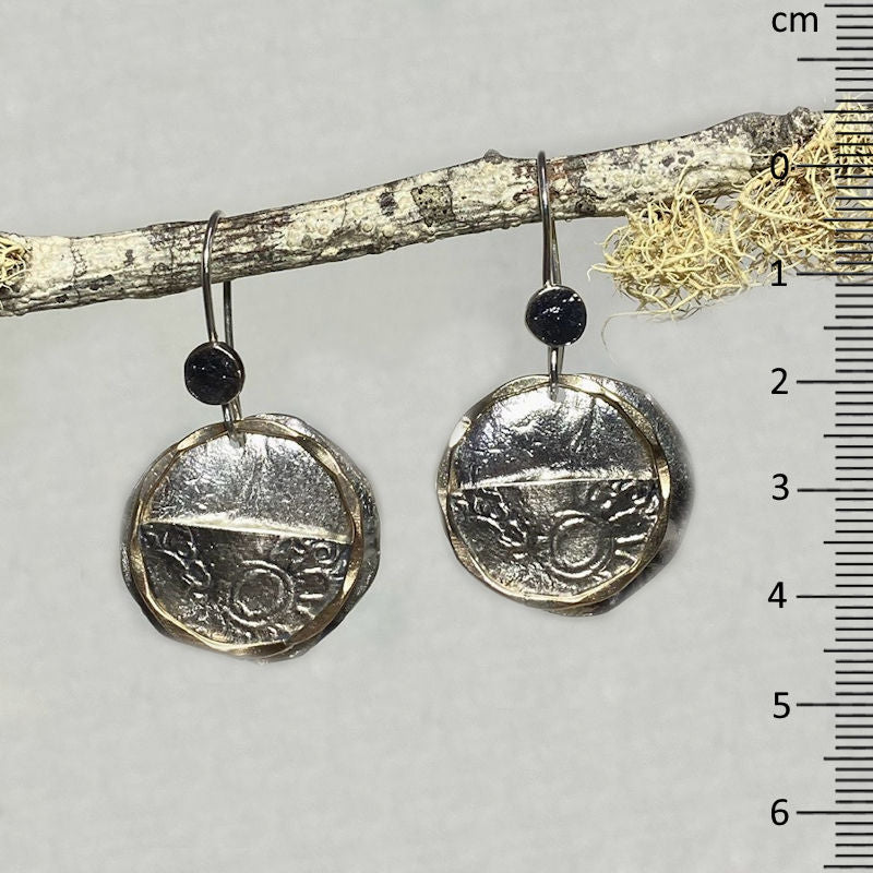 Ornate Sterling Silver & Rose Gold Earrings