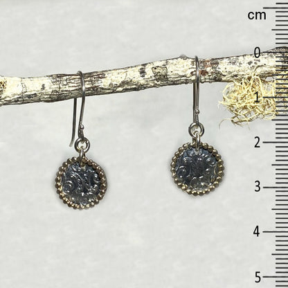 Ornate Sterling Silver & Rose Gold Earrings