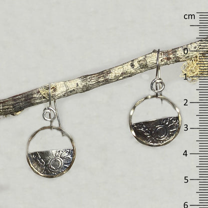 Ornate Sterling Silver & Rose Gold Earrings