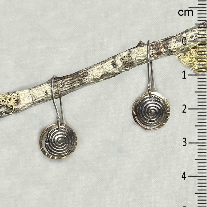 Ornate Sterling Silver & Gold Earrings
