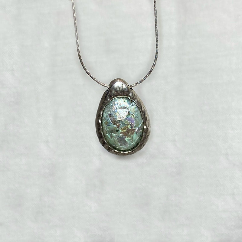 Oval Ancient Roman Glass Necklace