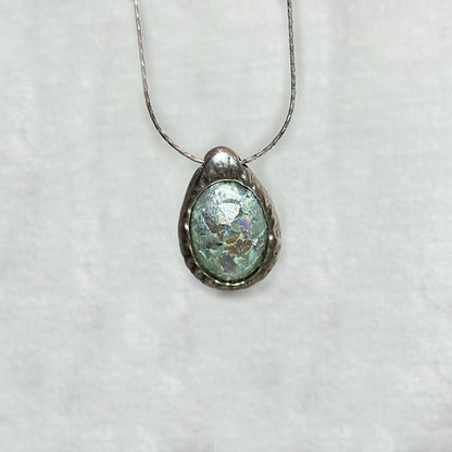 Oval Ancient Roman Glass Necklace