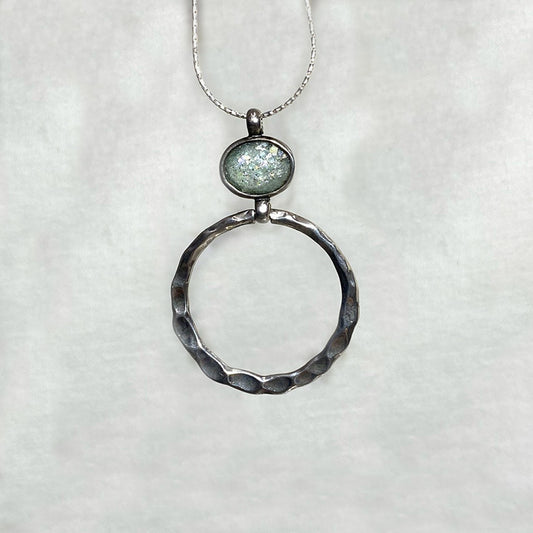 Oval Ancient Roman Glass Necklace