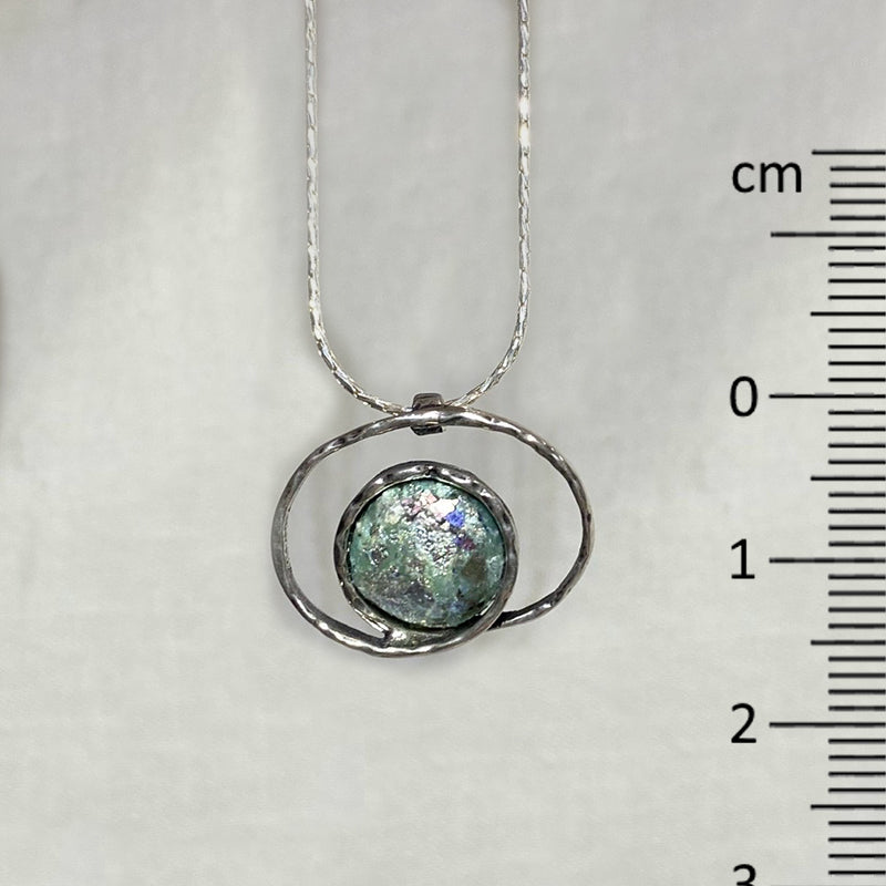 Round Ancient Roman Glass Necklace