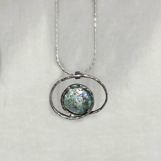 Round Ancient Roman Glass Necklace