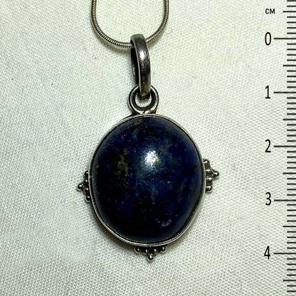 Lapis Lazuli Ornate Sterling Silver Pendant