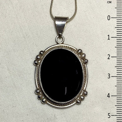 Oval Black Onyx Pendant