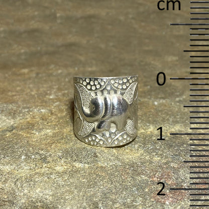 Hilltribe Silver Elephant Ring- Size 9