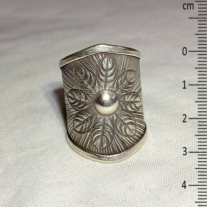 Hilltribe Silver Flower Ring- Size 9