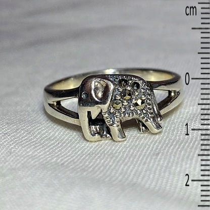 Marcasite Elephant Ring- Size 7