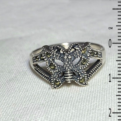 Marcasite Butterfly Ring- Size 7.5