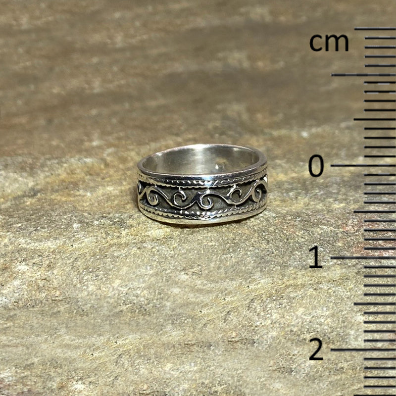 Sterling Silver Swirl Ring- Size 6.5