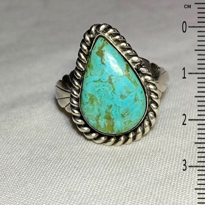 Teardrop Turquoise Ring- Size 10